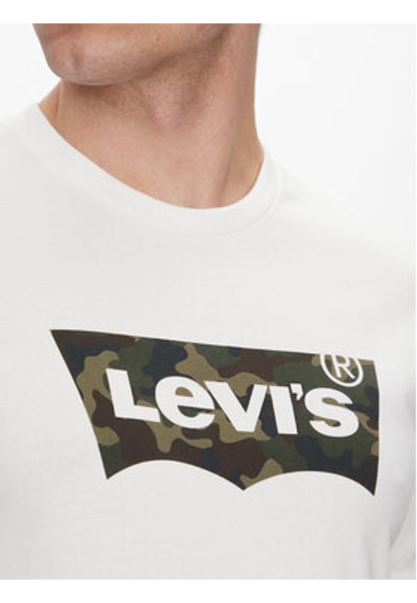 Levi's® T-Shirt Original Housemark 22489-0163 Biały Regular Fit. Kolor: biały. Materiał: bawełna