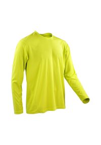 SPIRO - T-shirt Unisex Dla Dorosłych Z Długim Rękawem Performance. Kolor: żółty, wielokolorowy, zielony. Długość rękawa: długi rękaw. Długość: długie