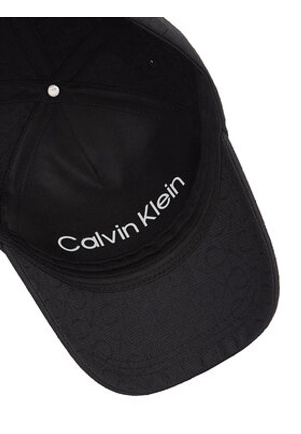Calvin Klein Czapka z daszkiem Monogram Jacquard Cap K60K612871 Czarny. Kolor: czarny. Materiał: poliester