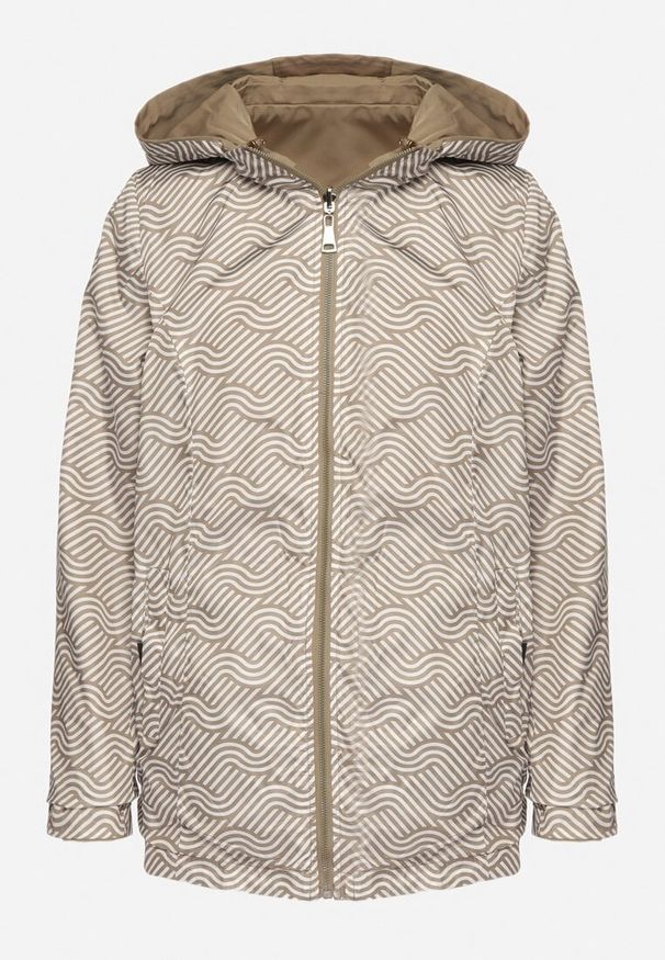 Born2be - Ciemnozielona Kurtka Parka o Dwustronnym Fasonie z Odpinanym Kapturem Desanilia. Okazja: na co dzień, na spacer. Kolor: zielony. Materiał: jeans. Styl: elegancki, casual