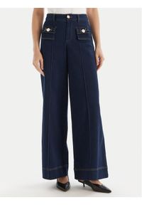 Fracomina Jeansy FS25WV3004W78201 Granatowy Wide Leg. Kolor: niebieski