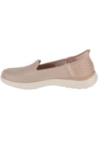 skechers - Buty do chodzenia damskie, Skechers Slip-Ins On The Go Flex - Clover. Kolor: beżowy. Sport: turystyka piesza