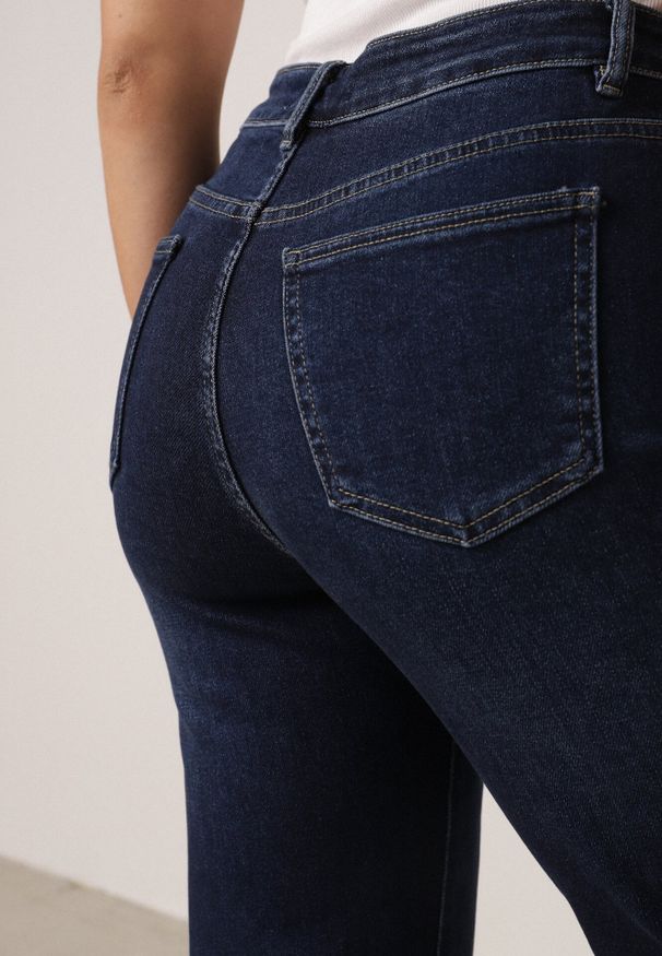 Born2be - Niebieskie Bawełniane Jeansy o Szerokim Kroju Vimantta. Okazja: na co dzień. Kolor: niebieski. Styl: casual