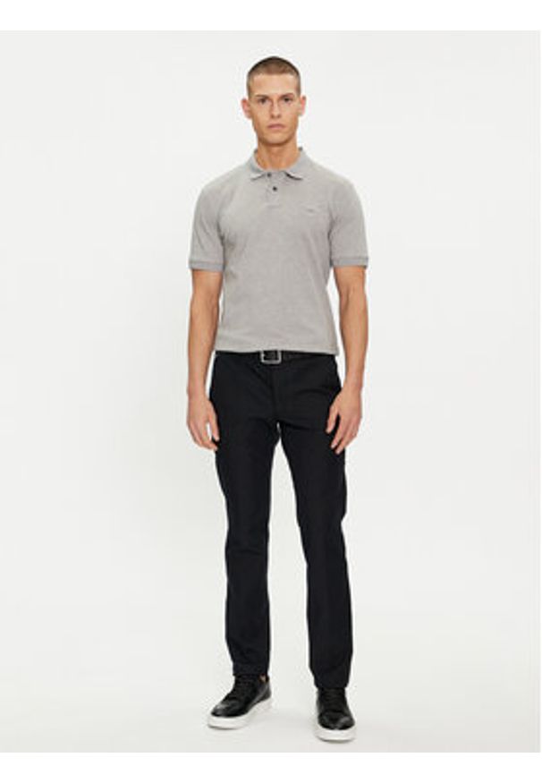 BOSS - Boss Polo Passenger 50507803 Szary Slim Fit. Typ kołnierza: polo. Kolor: szary. Materiał: bawełna