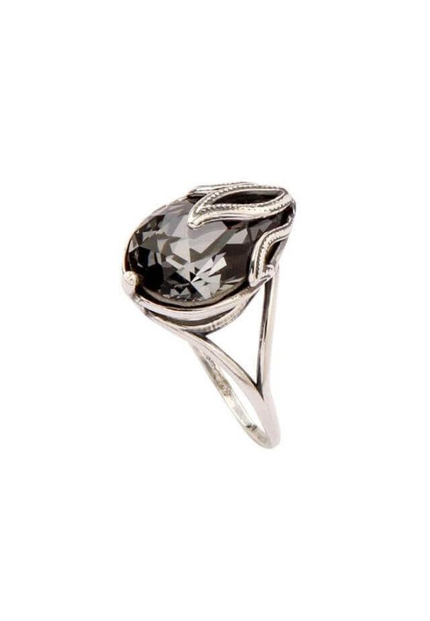 Polcarat Design - Srebrny pierścionek z kryształem Swarovskiego PK 1643. Materiał: srebrne. Kolor: srebrny. Wzór: aplikacja. Kamień szlachetny: kryształ