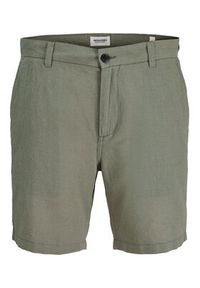 Jack & Jones Szorty materiałowe Stace Summer 12248627 Khaki Regular Fit. Kolor: brązowy. Materiał: bawełna #7