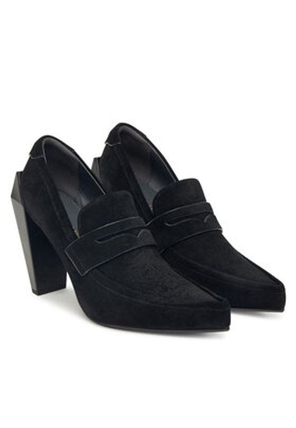 United Nude Półbuty Gem Loafer Hi 10955560195 Czarny. Kolor: czarny. Materiał: zamsz, skóra