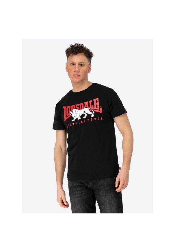 Koszulka Lonsdale Ervan. Kolor: czarny, czerwony, wielokolorowy
