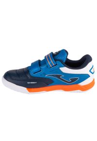 Joma - Buty halowe do piłki nożnej chłopięce, Cancha Jr. IN 24 CAJW. Kolor: niebieski. Materiał: materiał, syntetyk. Szerokość cholewki: normalna. Sport: piłka nożna