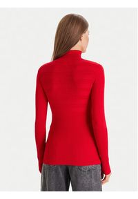 Morgan Golf 132-MENTOS.M Czerwony Slim Fit. Typ kołnierza: golf. Kolor: czerwony. Materiał: wiskoza #5