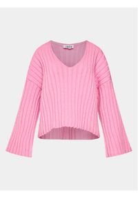 Edited Sweter Thamara Różowy Oversize. Kolor: różowy. Materiał: syntetyk #1