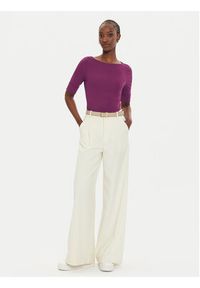 Lauren Ralph Lauren Bluzka 200654963179 Różowy Slim Fit. Kolor: różowy. Materiał: bawełna