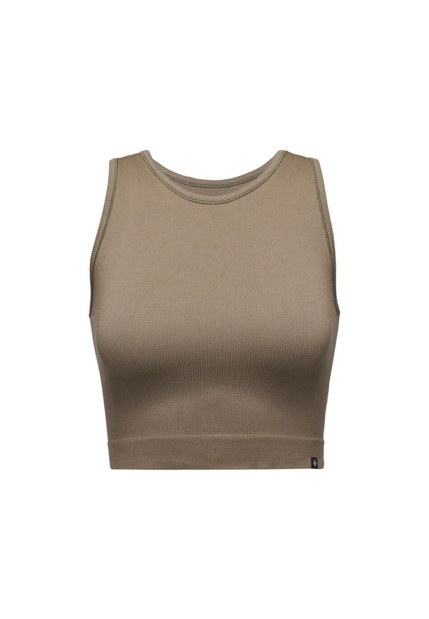Bezszwowy, prążkowany top damski Black Diamond. Kolor: brązowy. Materiał: prążkowany. Sport: wspinaczka