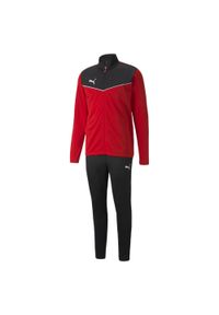 Dres do piłki nożnej męski Puma individualRISE Tracksuit. Kolor: czerwony, czarny, wielokolorowy. Materiał: dresówka #1