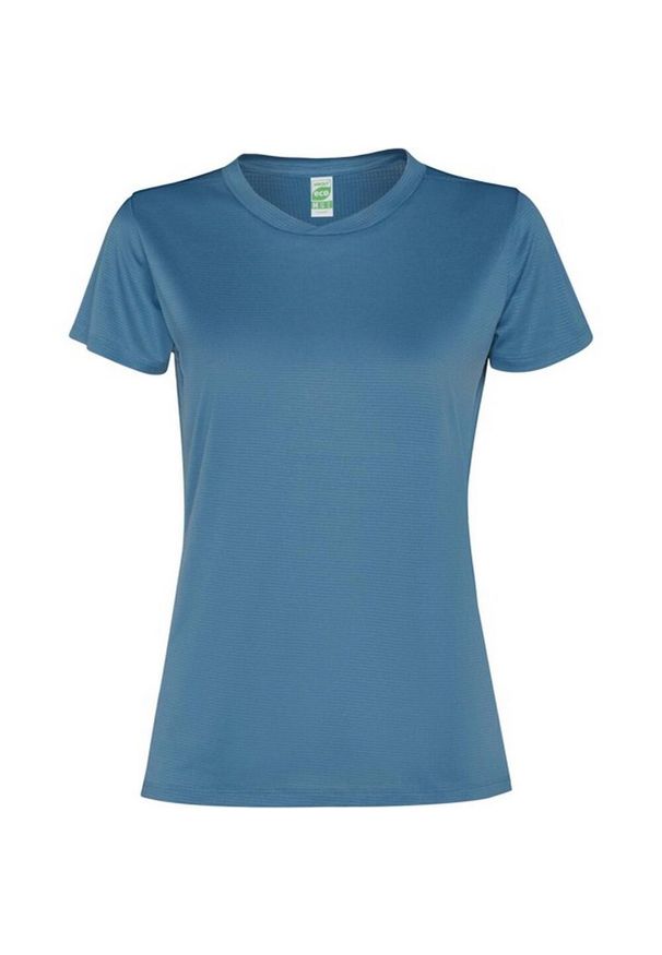 ROLY - Damska Koszulka Sportowa Z Krótkim Rękawem Slam. Kolor: niebieski. Długość rękawa: krótki rękaw. Długość: krótkie. Sport: turystyka piesza