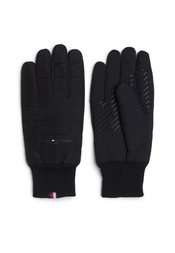 TOMMY HILFIGER - Tommy Hilfiger Rękawiczki Męskie Th Established Mix Nylon Gloves AM0AM07884 Czarny. Kolor: czarny. Materiał: poliamid, materiał