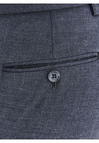 Pako Lorente - PAKO LORENTE – Granatowe spodnie garniturowe. Kolor: niebieski. Materiał: poliester, wiskoza, elastan. Wzór: melanż #5