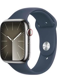 APPLE - Smartwatch Apple Watch 9 GPS + Cellular 45mm Silver Stainless Steel Sport M/L Niebieski (MRMP3QP/A). Rodzaj zegarka: smartwatch. Kolor: niebieski. Styl: sportowy #1