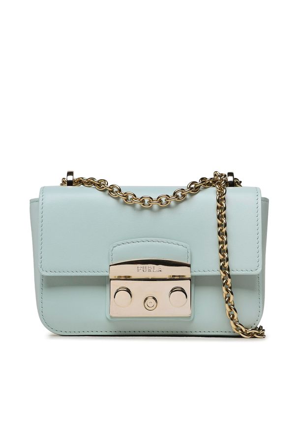 Torebka Furla Metropolis WB00828-AX0733-1859S-1-007-20-BG-B Minty. Kolor: zielony. Materiał: skórzane
