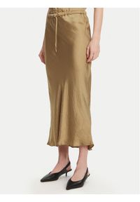 Marella Spódnica midi No 2513101055 Beżowy Regular Fit. Kolor: beżowy. Materiał: acetat
