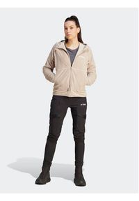 Adidas - adidas Polar Terrex Techrock Reversible High-Pile-Fleece IB1862 Beżowy Slim Fit. Kolor: beżowy. Materiał: syntetyk #7