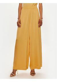 ViCOLO Spodnie palazzo TB0034 Żółty Relaxed Fit. Kolor: żółty. Materiał: wiskoza