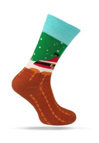 Świąteczne Skarpetki - Alties - Mikołaj w Kominie. Kolor: wielokolorowy. Materiał: poliester, bawełna, elastan #1