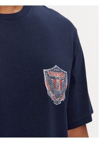 Wrangler T-Shirt Americana 112350561 Granatowy Regular Fit. Kolor: niebieski. Materiał: bawełna