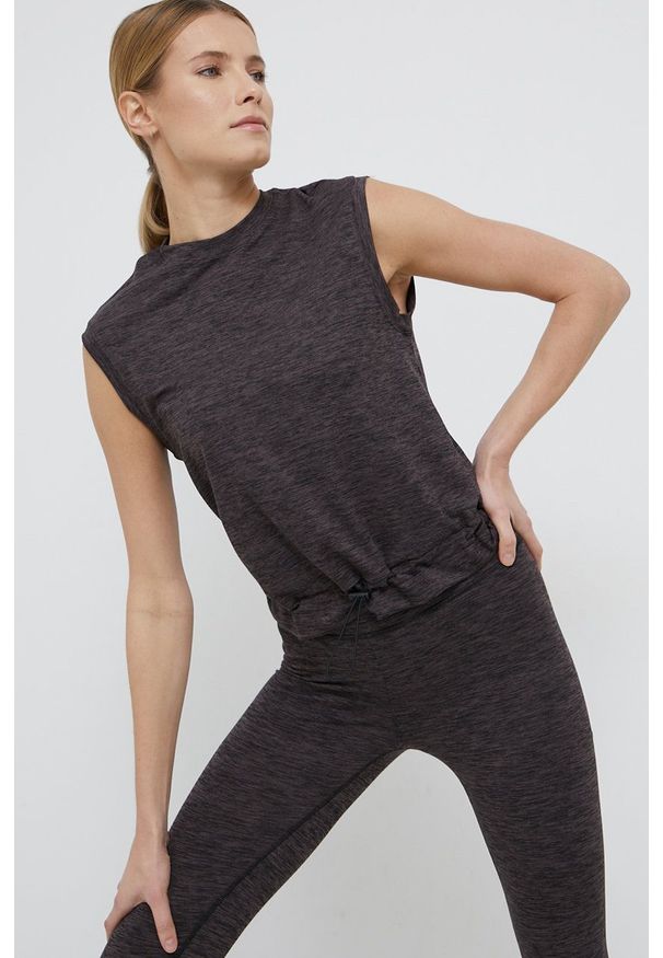 Only Play Top damski kolor fioletowy. Okazja: na co dzień. Kolor: fioletowy. Materiał: dzianina. Styl: casual