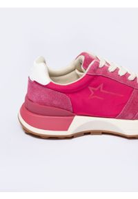 Big-Star - Sneakersy damskie z zamszowymi wstawkami różowe NN274961 602. Okazja: na spacer. Kolor: różowy. Materiał: zamsz. Sport: turystyka piesza #4
