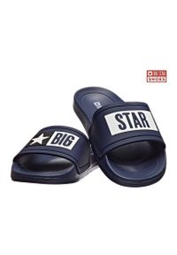 Big-Star - Klapki męskie plażowe gumowe granatowe Big Star DD174701 niebieskie. Okazja: na plażę. Kolor: niebieski. Materiał: guma