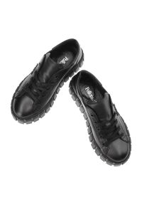 Czarne Sneakersy Pollonus Wygodne Skórzane Buty Damskie. Okazja: na spacer, na co dzień. Kolor: czarny. Materiał: skóra. Sport: turystyka piesza #7
