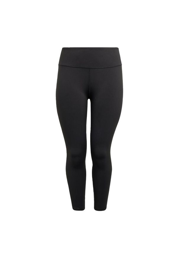 Adidas - Legginsy All Me 7/8 (Plus Size). Kolekcja: plus size. Kolor: czarny. Materiał: materiał