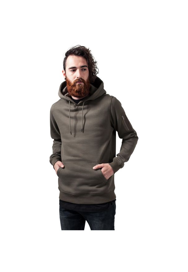 Urban Classics - Bluza z kapturem Urban Classic basic Bomber. Typ kołnierza: kaptur. Kolor: zielony