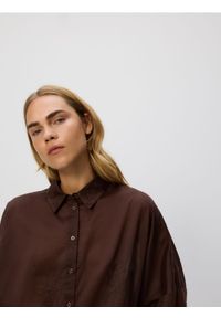 Reserved - Koszula z lyocellu - brązowy. Kolor: brązowy #1