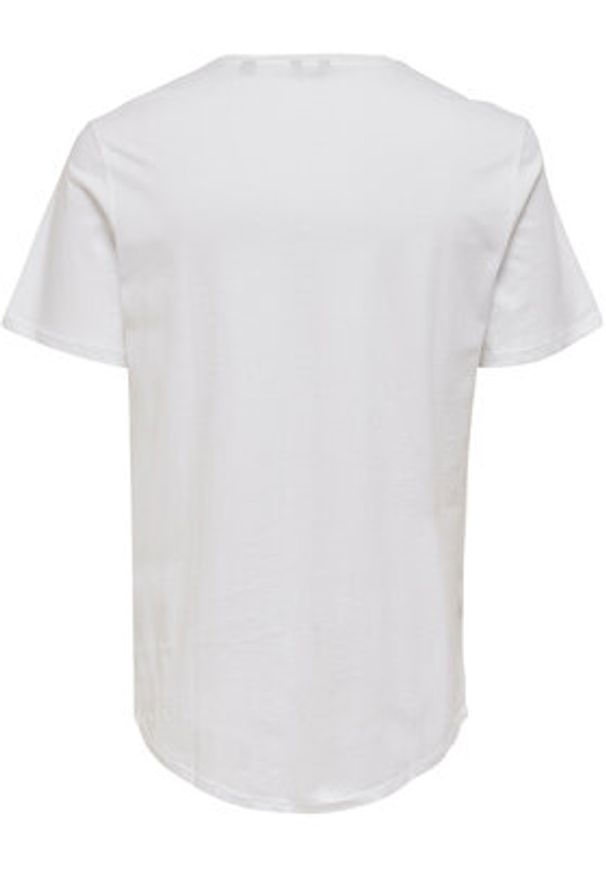 Only & Sons T-Shirt Matt 22002973 Biały Regular Fit. Kolor: biały. Materiał: bawełna