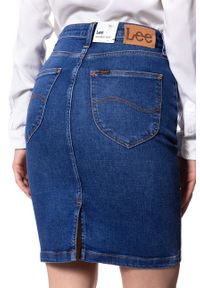 Lee - SPÓDNICA JEANSOWA LEE HIGH WAIST SKIRT TRUE BLUE L38QROPB. Stan: podwyższony. Materiał: jeans #7