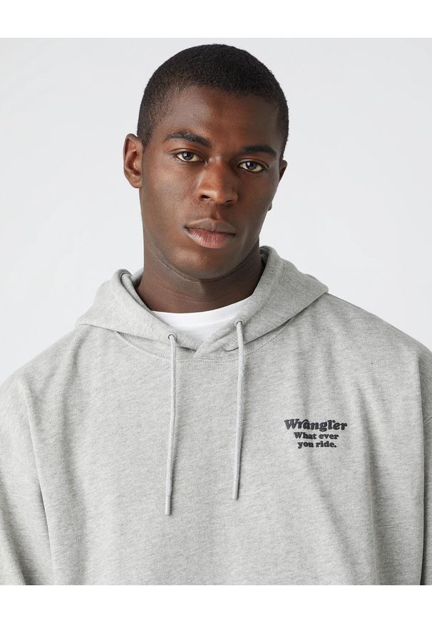 Wrangler - MĘSKA BLUZA WRANGLER WWYG HOODIE MID GREY MEL W6F9H1X37 112141480