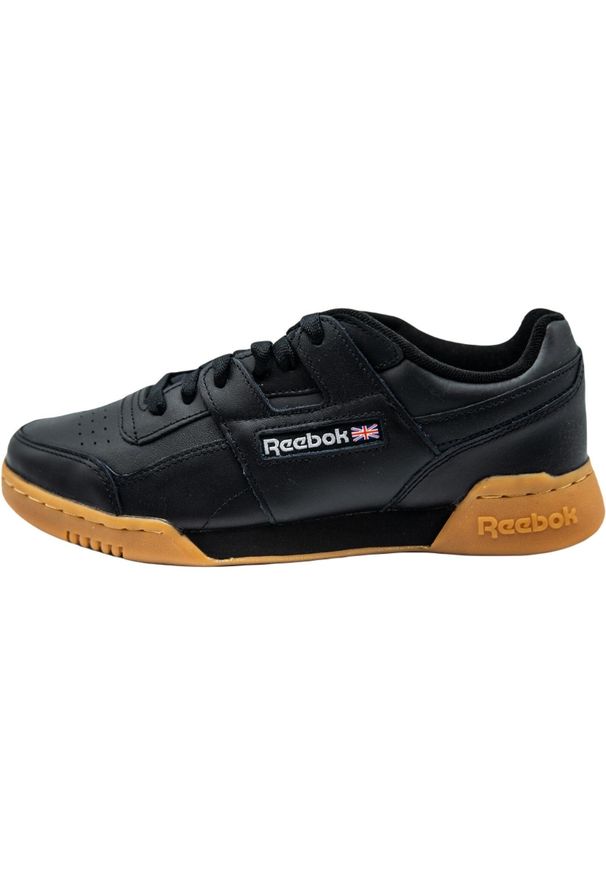 Trampki Reebok Workout Plus, Czarny, Mężczyźni. Zapięcie: sznurówki. Kolor: wielokolorowy, czarny, szary. Materiał: syntetyk, materiał. Szerokość cholewki: normalna. Model: Reebok Workout. Sport: turystyka piesza