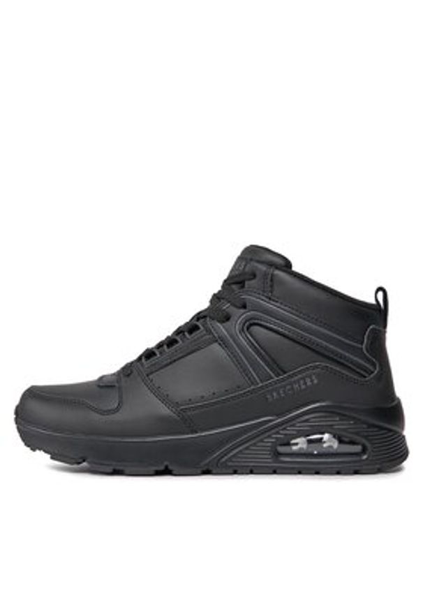 skechers - Skechers Sneakersy Uno Keep Close 232547/BBK Czarny. Kolor: czarny. Materiał: skóra