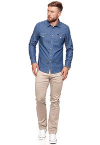 Lee - KOSZULA JEANSOWA MĘSKA LEE WESTERN SHIRT DEEP INDIGO L644BIPS. Materiał: jeans #9