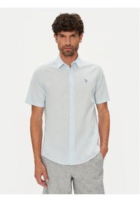 U.S. Polo Assn. Koszula MUP3254 Błękitny Regular Fit. Typ kołnierza: polo. Kolor: niebieski. Materiał: bawełna