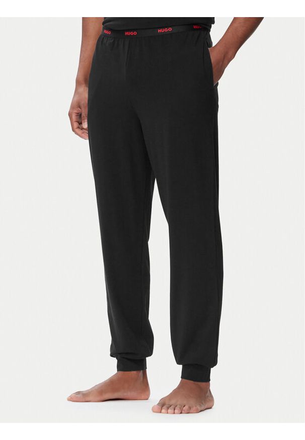 Hugo - HUGO Spodnie piżamowe 50575186 Czarny Slim Fit. Kolor: czarny. Materiał: bawełna