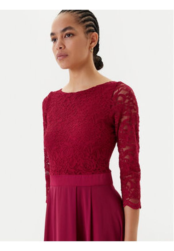 Swing Sukienka wieczorowa 5AI11800 Bordowy Regular Fit. Kolor: czerwony. Materiał: syntetyk. Styl: wizytowy