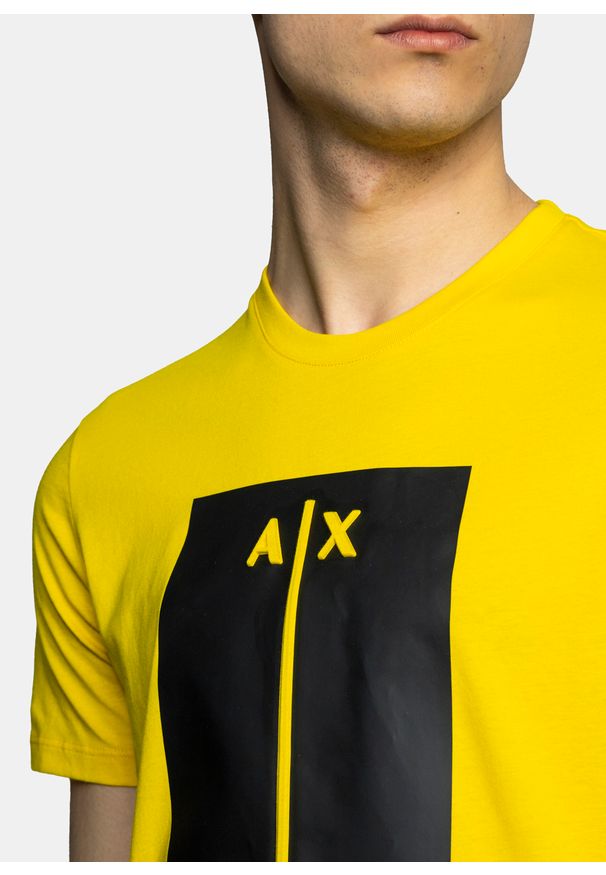 Koszulka męska żółta Armani Exchange 3LZTBS ZJBVZ 1683. Kolor: żółty