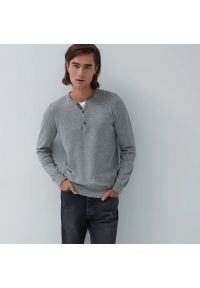 House - Sweter z bawełny organicznej - Szary. Kolor: szary. Materiał: bawełna