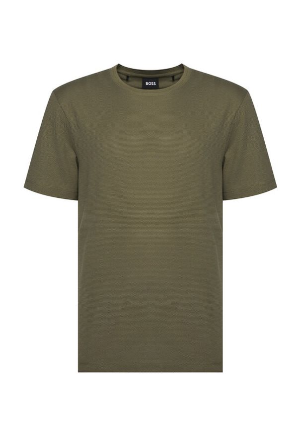 BOSS T-Shirt Tiburt 240 50452680 Zielony Regular Fit. Kolor: zielony. Materiał: bawełna