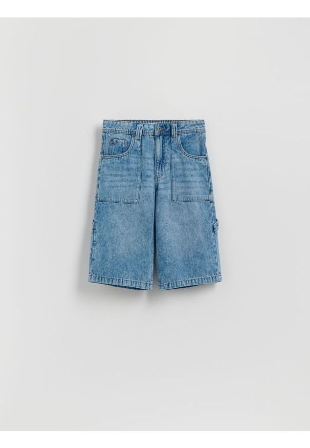 Reserved - Jeansowe szorty - niebieski. Kolor: niebieski. Materiał: jeans