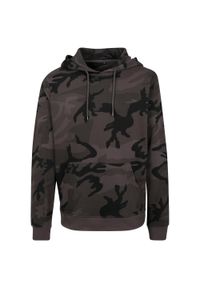BUILD YOUR BRAND - Bluza Z Kapturem Camo Dla Dorosłych Unisex. Typ kołnierza: kaptur. Kolor: zielony, wielokolorowy, brązowy