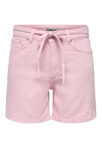 only - ONLY Szorty jeansowe Gianna 15370663 Różowy Regular Fit. Kolor: różowy. Materiał: bawełna #5